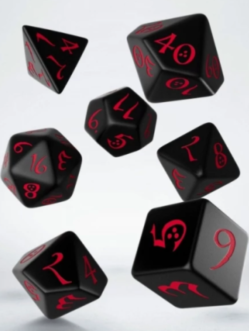 Set Dados Classic RPG: Black and Red