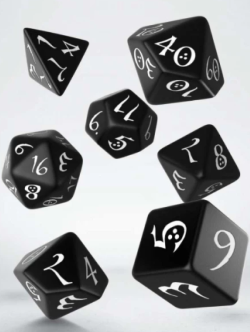 Set Dados Classic RPG: Black and White