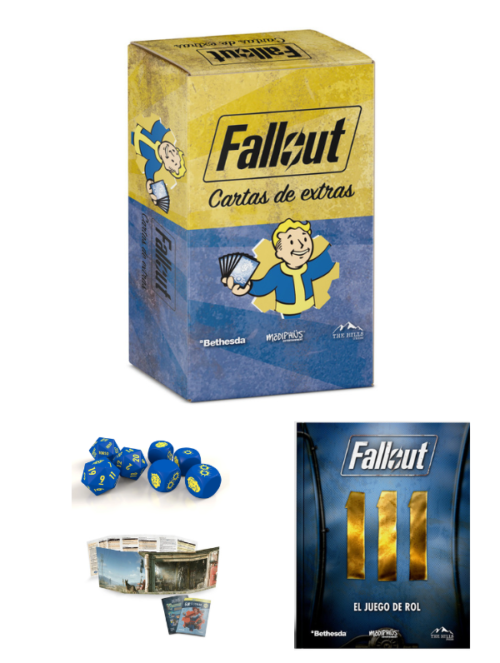Pack Juego de Rol Fallout: Juego + Set Dados + Pantalla DJ + Cartas Extras
